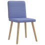 Sillas de comedor 4 uds tela azul jeans