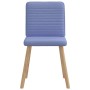 Sillas de comedor 4 uds tela azul jeans