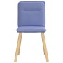 Sillas de comedor 6 uds tela azul jeans