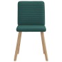 Sillas de comedor 6 unidades tela verde oscuro