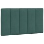 Estructura cama con luces LED terciopelo verde oscuro 90x200 cm