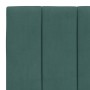 Estructura cama con luces LED terciopelo verde oscuro 90x200 cm
