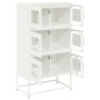 Aparador de acero blanco 68x39x123 cm