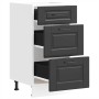 Mueble bajo de cocina Porto madera contrachapada negro
