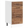 Mueble bajo de cocina porto madera vieja madera reconstituida