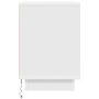 Mesilla de noche con luces LED blanca 38x34x50 cm