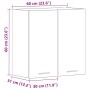 Armario de pared de cocina de madera vieja 60x31x60 cm