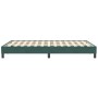Cama box spring sin colchón terciopelo verde oscuro 120x210 cm