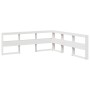 Cama con estantería sin colchón madera maciza blanca 135x190 cm