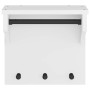 Perchero de pared SANDNES madera maciza pino blanco 43x30x42cm