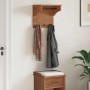 Perchero de pared SANDNES madera maciza pino 43x30x42cm