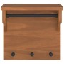 Perchero de pared SANDNES madera maciza pino 43x30x42cm