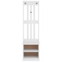 Perchero de entrada SANDENS madera pino blanco 45x40x159,5 cm