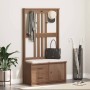 Perchero de entrada SANDENS madera maciza de pino 87x40x159,5cm
