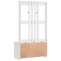 Perchero de entrada SANDENS madera pino blanco 87x40x159,5 cm