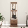 Perchero de entrada SANDENS 45x40x159,5cm madera maciza de pino