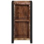 Mesita de noche de madera maciza reciclada 40x30x80 cm