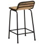 Taburetes de barra 4 uds 46x35,5x80 cm madera maciza de mango