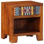 Mesita de noche 40x35x45 cm madera maciza de acacia