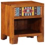 Mesita de noche 40x35x45 cm madera maciza de acacia