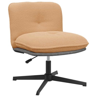 Silla de oficina giratoria de tela beige