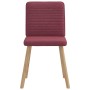 Sillas de comedor 2 unidades tela rojo tinto