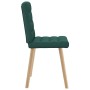 Sillas de comedor 2 unidades tela verde oscuro