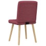 Sillas de comedor 2 unidades tela rojo tinto