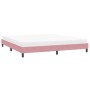 Estructura de cama sin colchón terciopelo rosa 200x210 cm