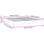 Estructura de cama sin colchón terciopelo rosa 200x210 cm