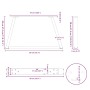 Patas para mesa de comedor forma V 2 uds negro 50x(30-31,3) cm