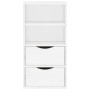 Mueble auxiliar con cajones ODDA blanco 40x24x79 cm madera pino
