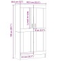 Estantería de madera ingeniería roble artisan 82,5x30,5x150 cm