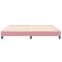 Cama box spring sin colchón rosa terciopelo 200x210 cm