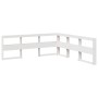 Cama con estantería sin colchón madera maciza blanca 75x190 cm