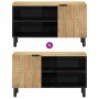 Mueble de TV madera maciza mango marrón 80x31,5x46 cm