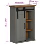 Armario colgante HALDEN con puerta corredera 49x22,5x70 cm gris