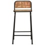 Taburetes de barra 4 uds 46x35,5x80 madera maciza reciclada