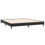 Cama box spring con colchón terciopelo negro 180x210 cm