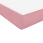 Cama box spring con colchón terciopelo rosa 90x220 cm