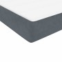 Cama box spring con colchón terciopelo gris oscuro 140x210 cm