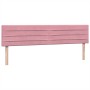 Cama box spring con colchones terciopelo rosa 200x210 cm