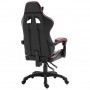 Silla de gaming de cuero sintético color vino tinto